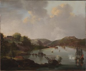 View over Frederikshald in Norway by C.A. Lorentzen