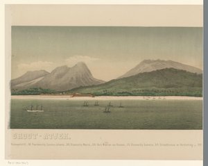 View of the Coast of Great Aceh, with the Fleet of the First Aceh Expedition Offshore by C.A. Whitten