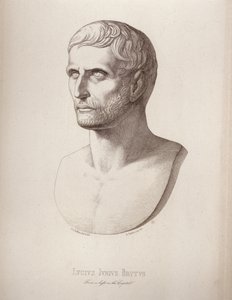 Portrait of Lucius Junius Brutus, engraved by B.Barloccini, 1849 by C.C Perkins