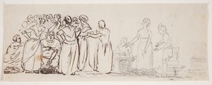 Sketch with Fisherwomen and Traders by C.D. Fritzsch