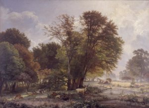 Autumn Morning in Jægersborg Deer Park by C.F. Aagaard