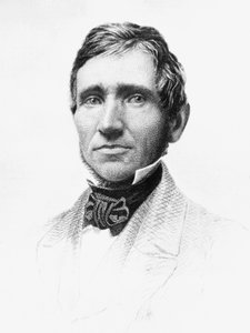 Portrait of Charles Goodyear (1800-1860), American chemist and inventor who developed vulcanized rubber, engraving