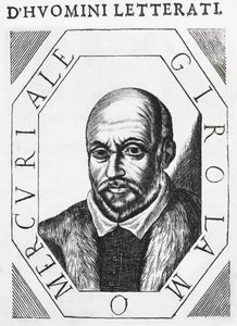 Portrait of Girolamo Mercuriale (1530-1606), Italian physician and philosopher, ink drawing
