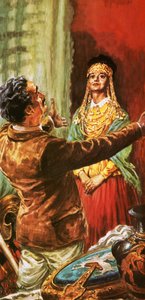 Heinrich Schliemann Adorning His Wife with Ornaments Dug Up on the Site of Ancient Troy