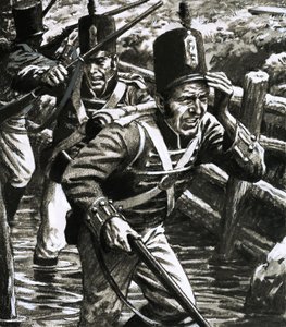Soldiers in the Flooded British Lines at Flushing by C.L. Doughty