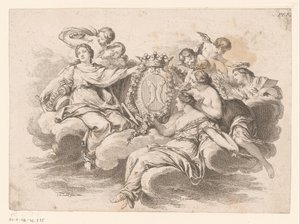 Allegorical Representation with Figures on a Cloud by C.O. Gelirnard