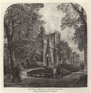 Middle Temple Hall from Fountain Court by C.O. Murray