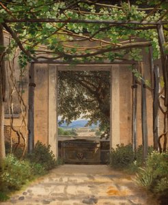A Pergola, Italy by Christoffer Wilhelm Eckersberg