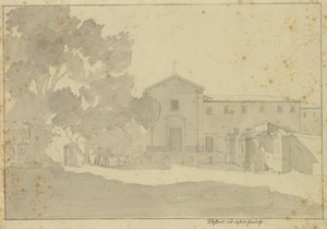 Capuchin Monastery at Castel Gandolfo Southeast of Rome by Christoffer Wilhelm Eckersberg