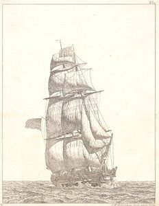 A North American Brig by Christoffer Wilhelm Eckersberg