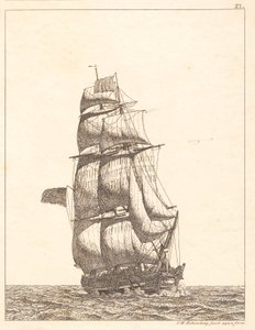 A North American Brig by Christoffer Wilhelm Eckersberg