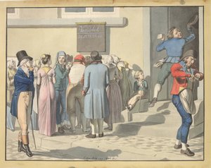 Outside the Lottery Agency by Christoffer Wilhelm Eckersberg