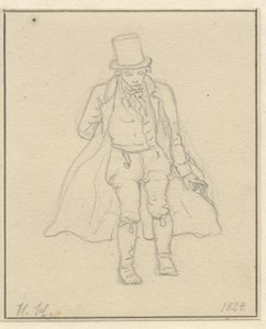 Portrait Painter Hans Hansen, Full Figure by Christoffer Wilhelm Eckersberg
