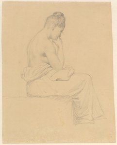 Seated Female Model Seen from the Back