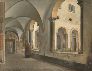 The Cloisters of the Franciscan Monastery Santa Maria in Aracoeli in Rome by Christoffer Wilhelm Eckersberg