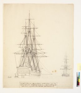 The Russian Ship of the Line "Asow" and a Frigate at Anchor in the Roads of Elsinore