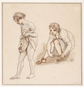 Two Studies of a Half-Naked Woman