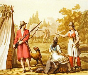 A group of men and women from the Antilles