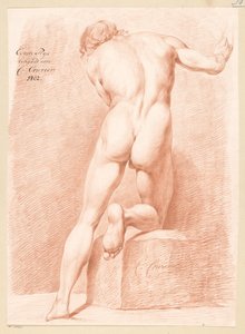 Standing Male Nude, Seen from the Back (1st Prize 1802)
