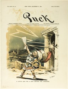 A Little Ajax for a Cent Defying the Lightning, from Puck by C. Jay Taylor
