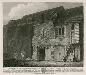 South view of the Palace of the Bishops of Winchester, near St Saviour