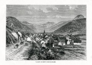 The valley of Mont-Dore-les-Bains, France by C. Laplante