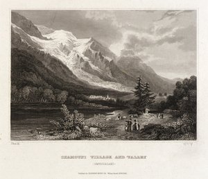Chamounix Village and Valley by C. Reiss