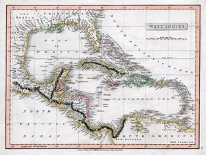 A map of the West Indies