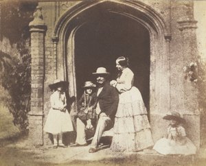 Family Group Portrait Posed in Doorway by Calvert Jones