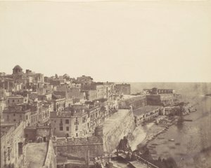 The Harbor at Valletta, Malta by Calvert Jones