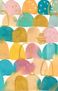 Colorful Watercolor Abstract by Camille Contini