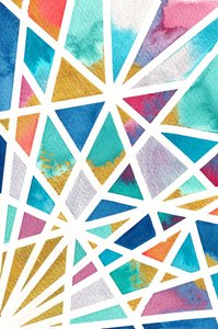 Vibrant Geometric Gold by Camille Contini