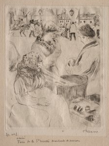 Chestnut Vendor, 1878 by Camille Jacob Pissarro