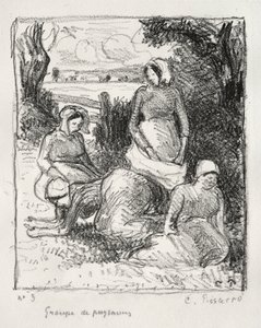 Group of Peasants by Camille Jacob Pissarro