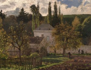 House in the Hermitage, Pontoise, 1873 by Camille Jacob Pissarro