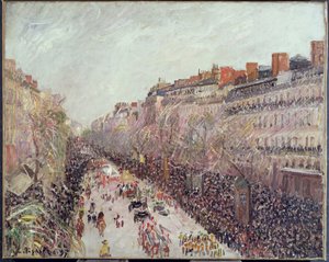 Mardi Gras on the Boulevards by Camille Jacob Pissarro
