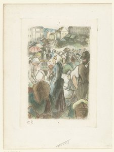 Market in Gisors by Camille Jacob Pissarro