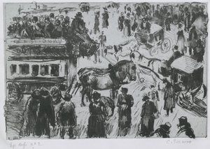 Place du Havre, Paris, c. 1897 by Camille Jacob Pissarro
