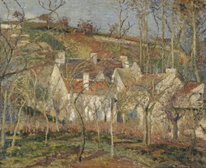 Red Roofs, Corner of a Village, Winter by Camille Jacob Pissarro
