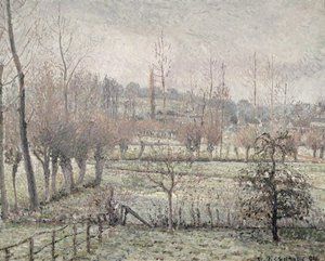 Snow Effect at Eragny, 1894 by Camille Jacob Pissarro