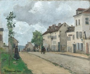 Street in Pontoise (Rue de Gisors) by Camille Jacob Pissarro