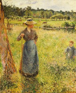 The Haymaker by Camille Jacob Pissarro
