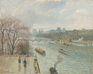 The Louvre, Afternoon, Rainy Weather, 1900