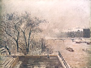 The Louvre Under Snow, 1902 by Camille Jacob Pissarro