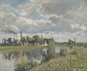 The River Oise near Pontoise by Camille Jacob Pissarro