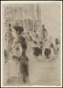 The Servant Girl Marketing by Camille Jacob Pissarro