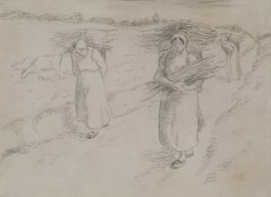 The Twig Gatherers, c.1896 by Camille Jacob Pissarro