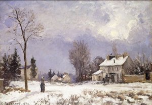 The Versailles Road at Saint-Germain at Louveciennes by Camille Jacob Pissarro