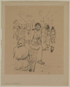 At the Market by Camille Pissarro