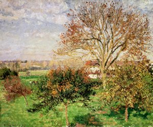 Autumn Morning at Éragny by Camille Jacob Pissarro